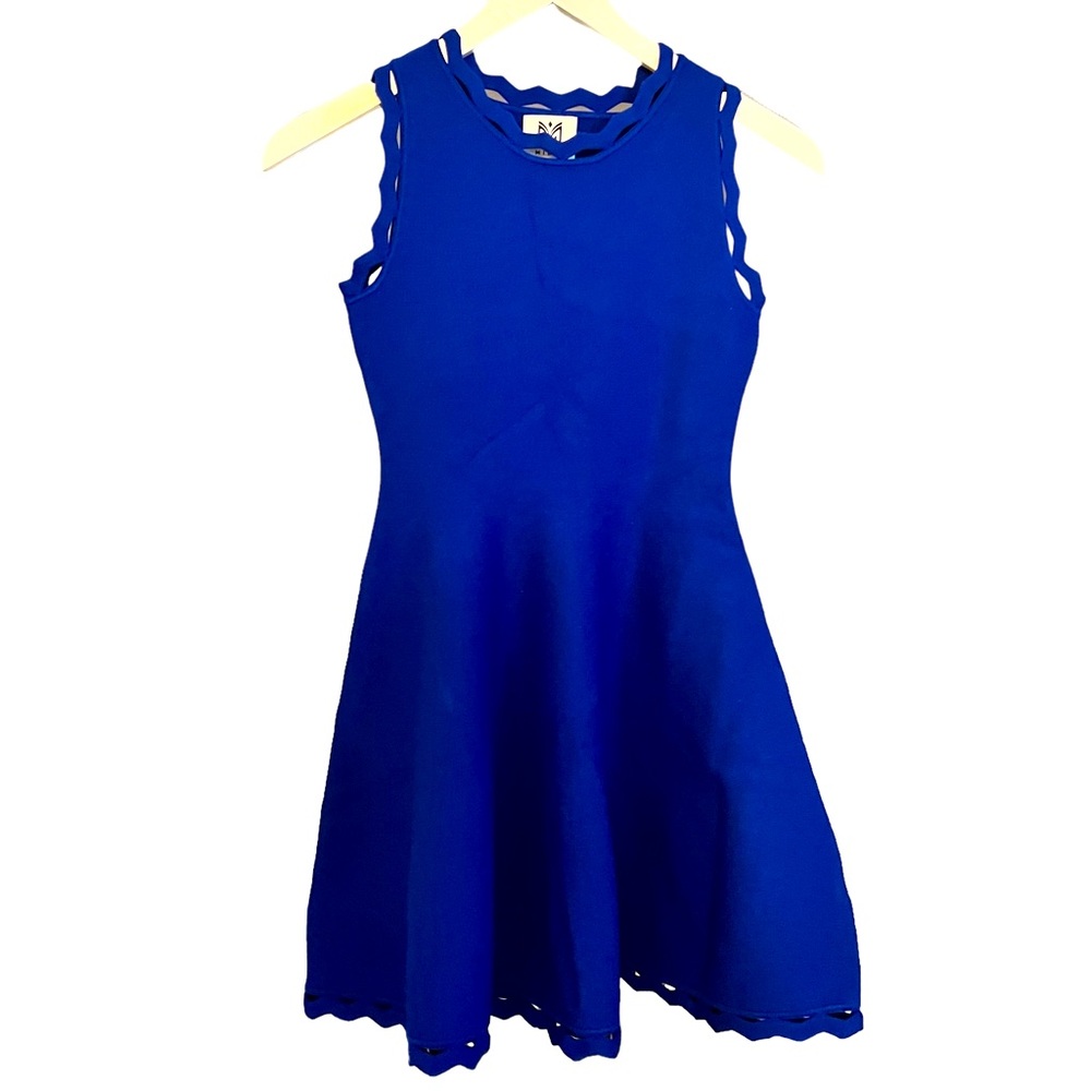 Milly Minis Girls Dress Zig Zag Trim Flare Cobalt Blue Size 12 Style KBDG01